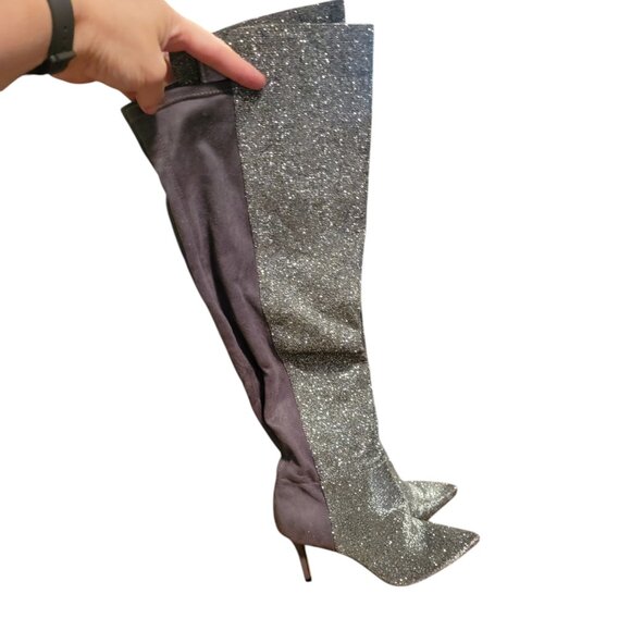 Jessica Simpson Womens Amriena Stiletto Over-The-Knee Boots Gray - Picture 3 of 15